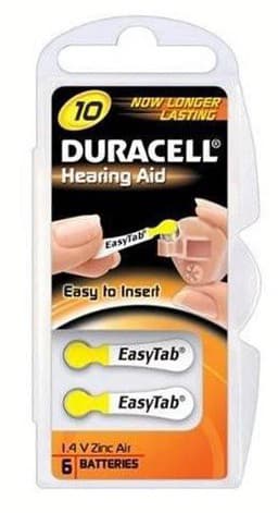 Duracell batterier til høreapparater DA10