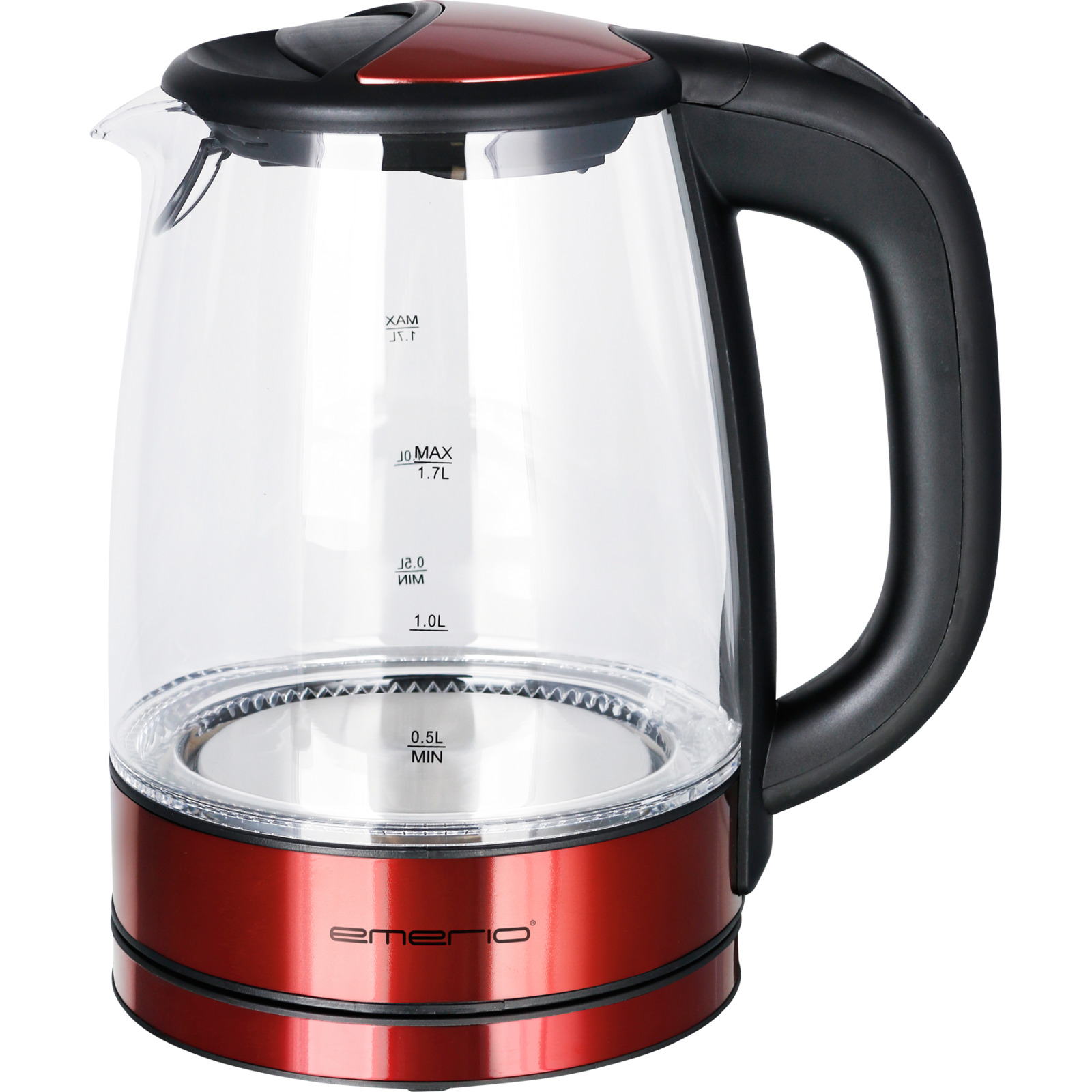 EMERIO Wasserkocher rot 1.7 lt