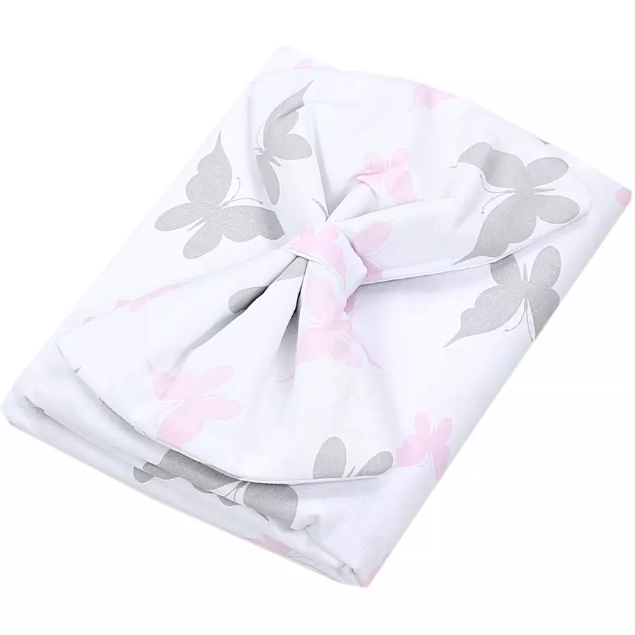 TupTam Babybett Himmel mit Schleifchen rosagrau