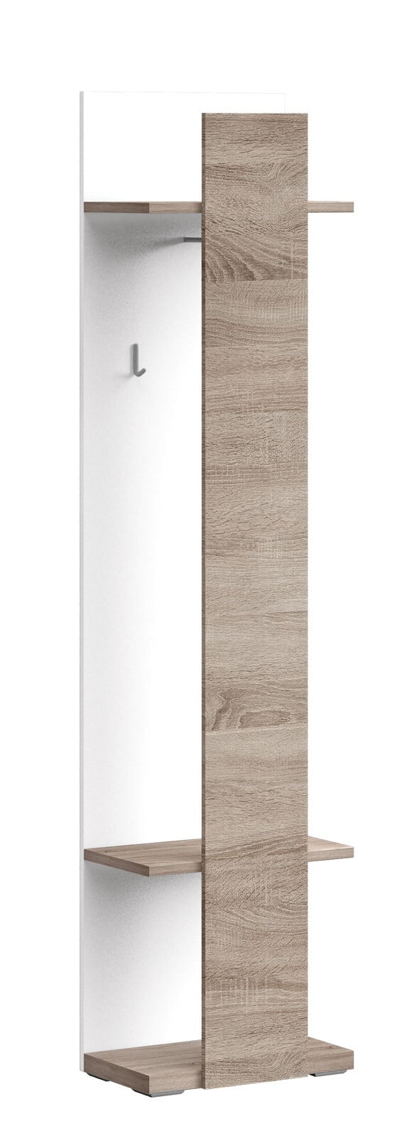 Garderobenpaneel Manhattan Type 78 Weiß/Eiche-Dekor Sägerau geschroppt 50 x 207 cm