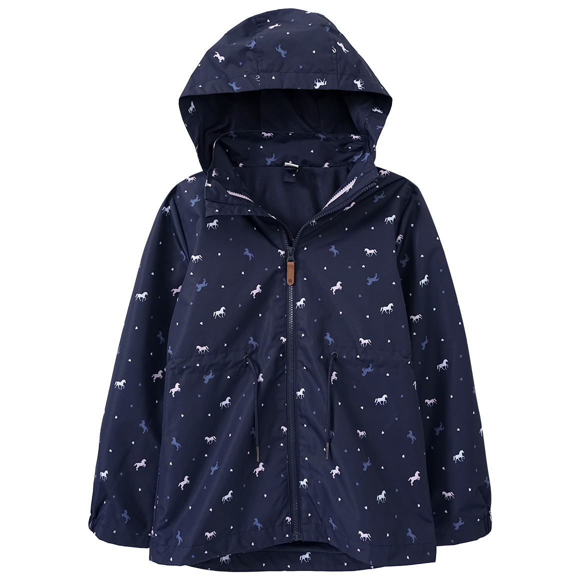 Yigga Mädchen 3-in-1 Jacke mit Pferde-Allover dunkelblau / helllila