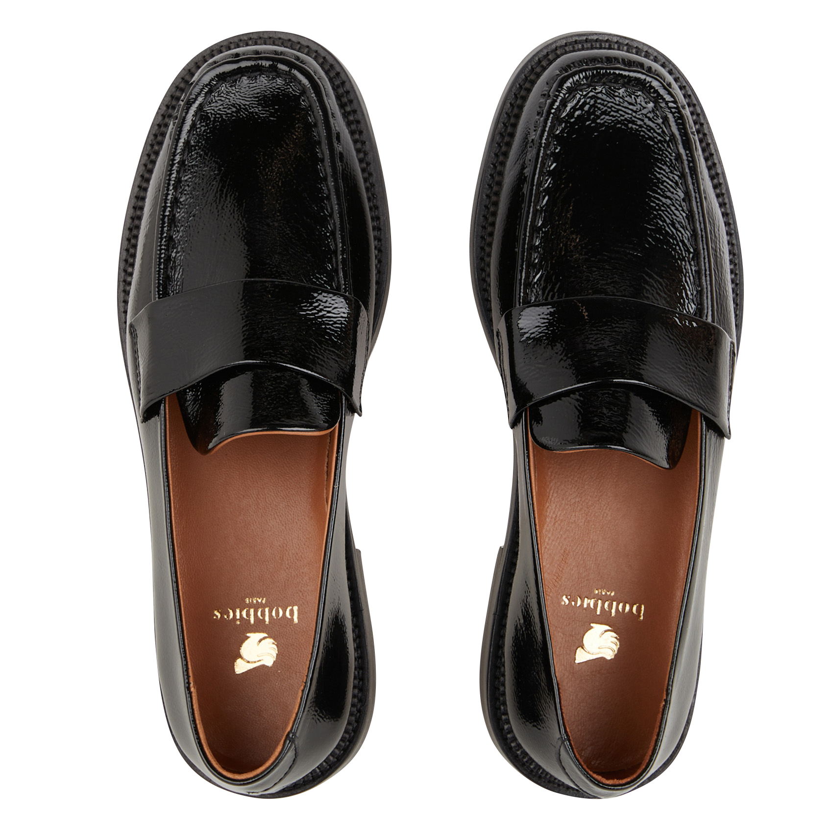 TRACY - Mocassins en cuir vernis | Noir