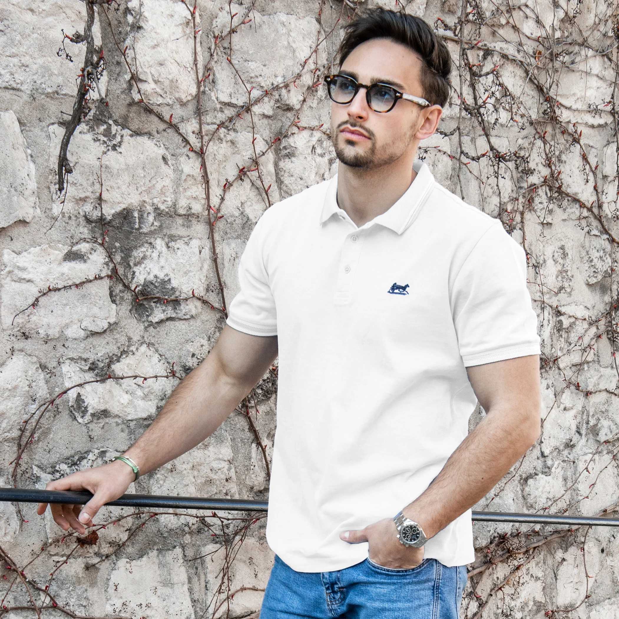Polo blanc 100 % coton