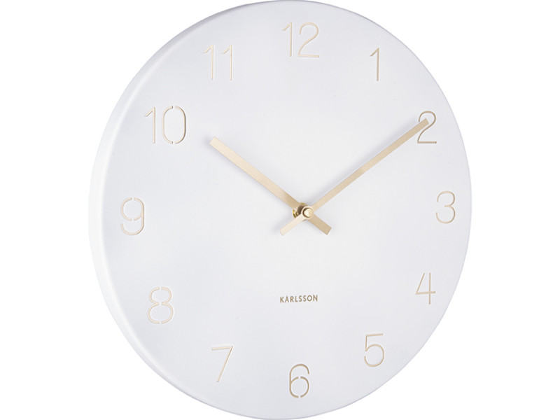 Wall Clock Charm Engraved Numbers Small KA5788BK Black