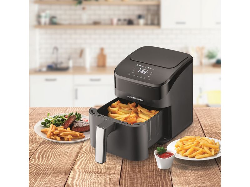 GOURMETmaxx Heissluft-Fritteuse Digital 4 l Vielseitiges Kochgerät mit Heissluft