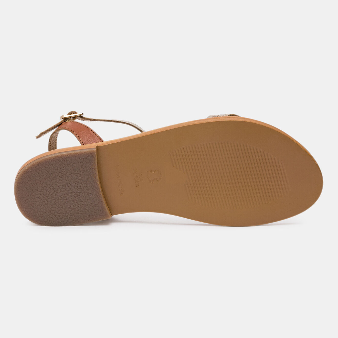 Les Bagatelles Sandales en Cuir Pelham doré/camel/marron