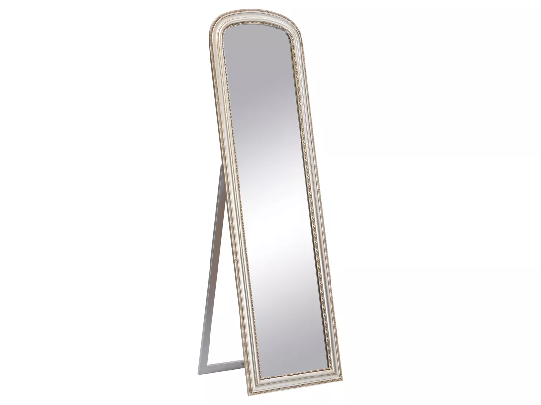 Miroir sur pied style vintage en bois de paulownia - Champagne - L.50 x H.170 cm - TERESA