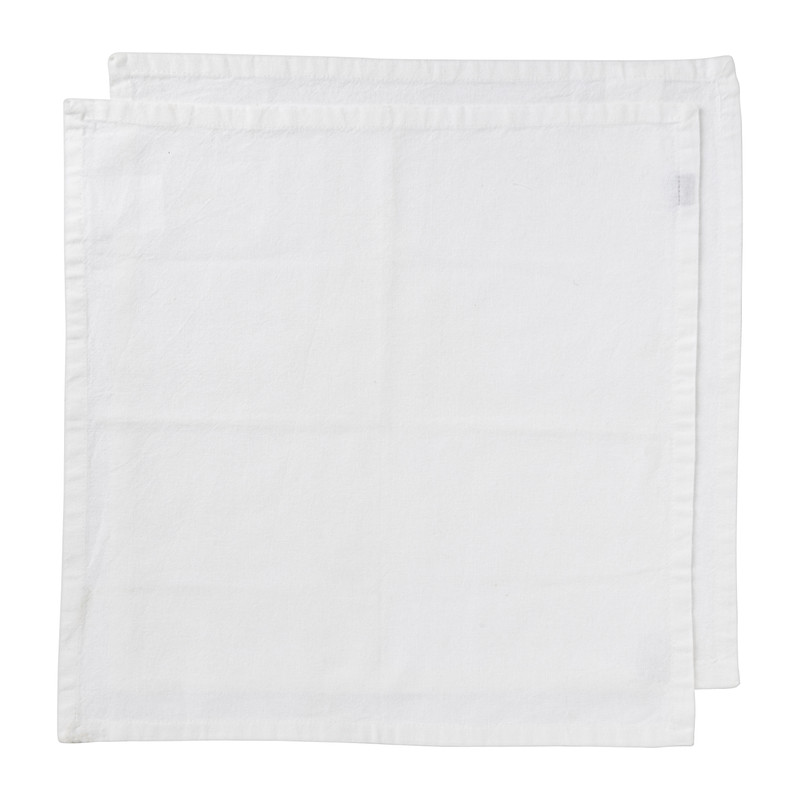 Servetten wit - set van 2 - 40x40 cm
