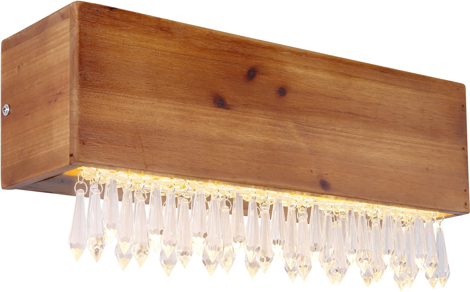 LED-Wandleuchte - holzfarben - 37 cm