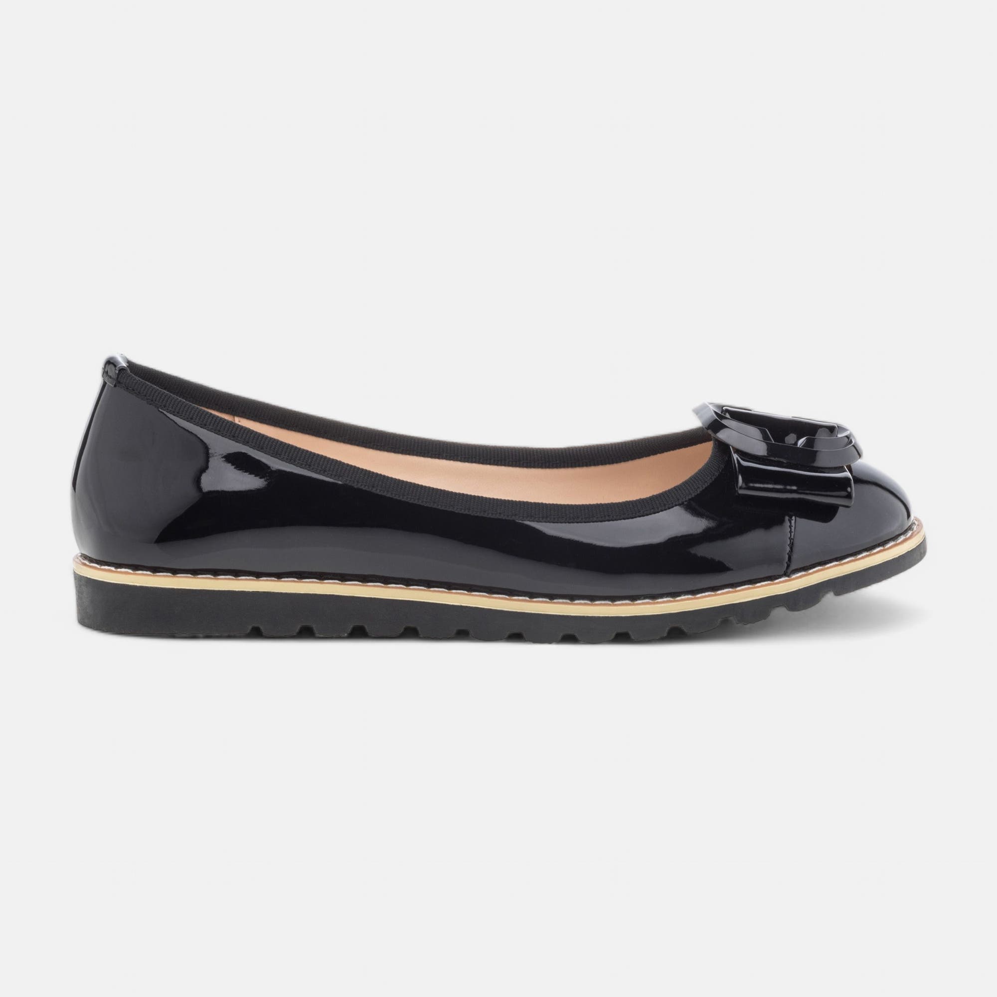 Ballerines Femme noir vernis