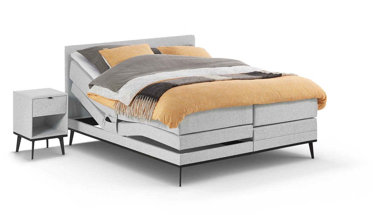 Elektrische boxspring Viggo oakland lichtgrijs