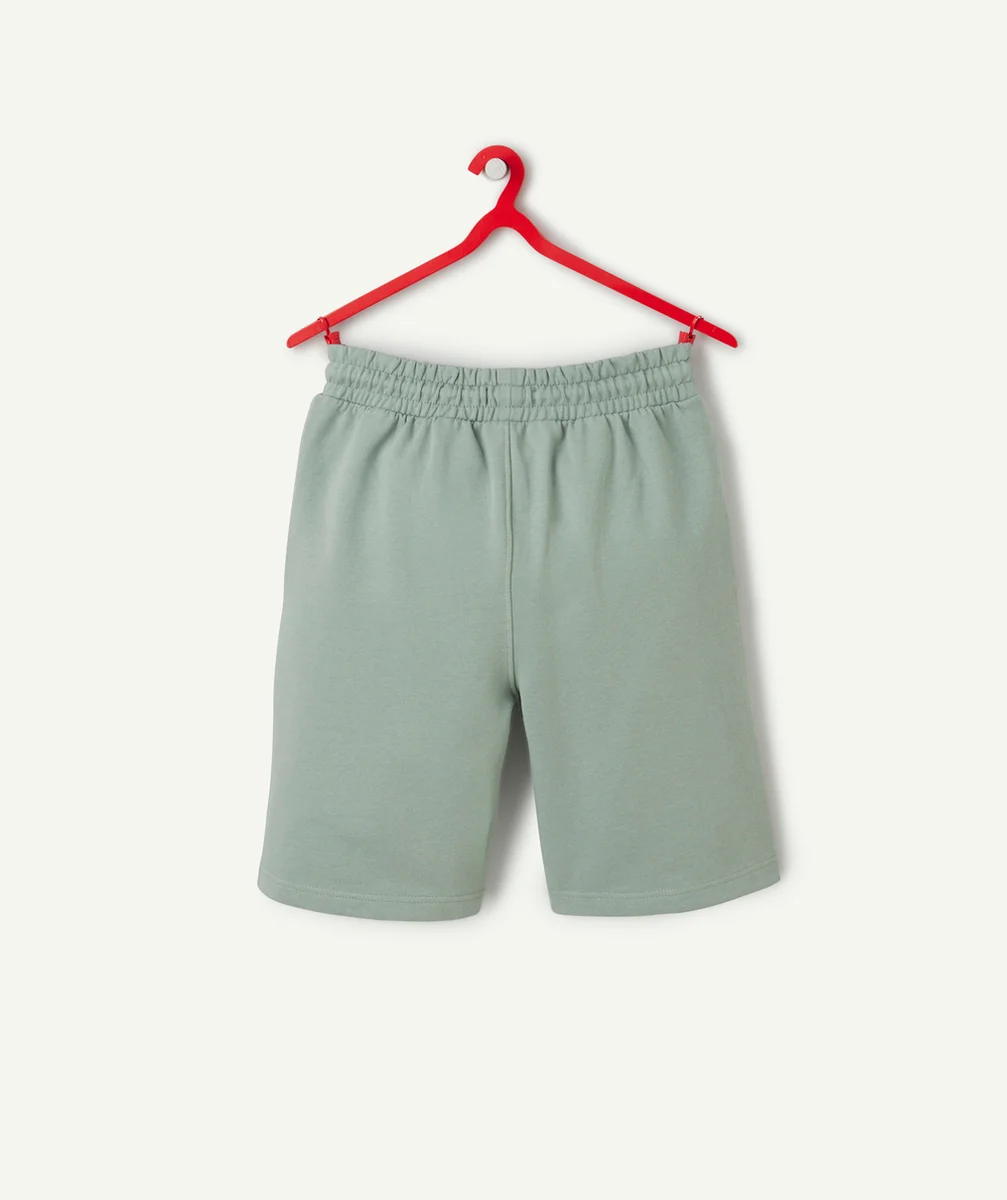 bermuda garçon en coton bio vert