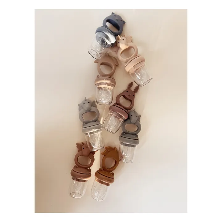 Konges Sløjd Tétines grignoteuses Licorne - Set de 2 | Rose