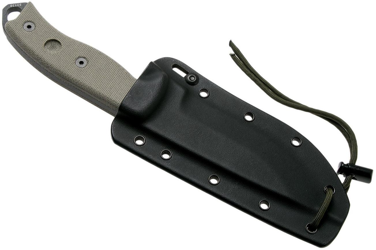 ESEE Model 5 Tactical Gunsmoke, desert tan handle 5P-TG met kydex schede   riemclip