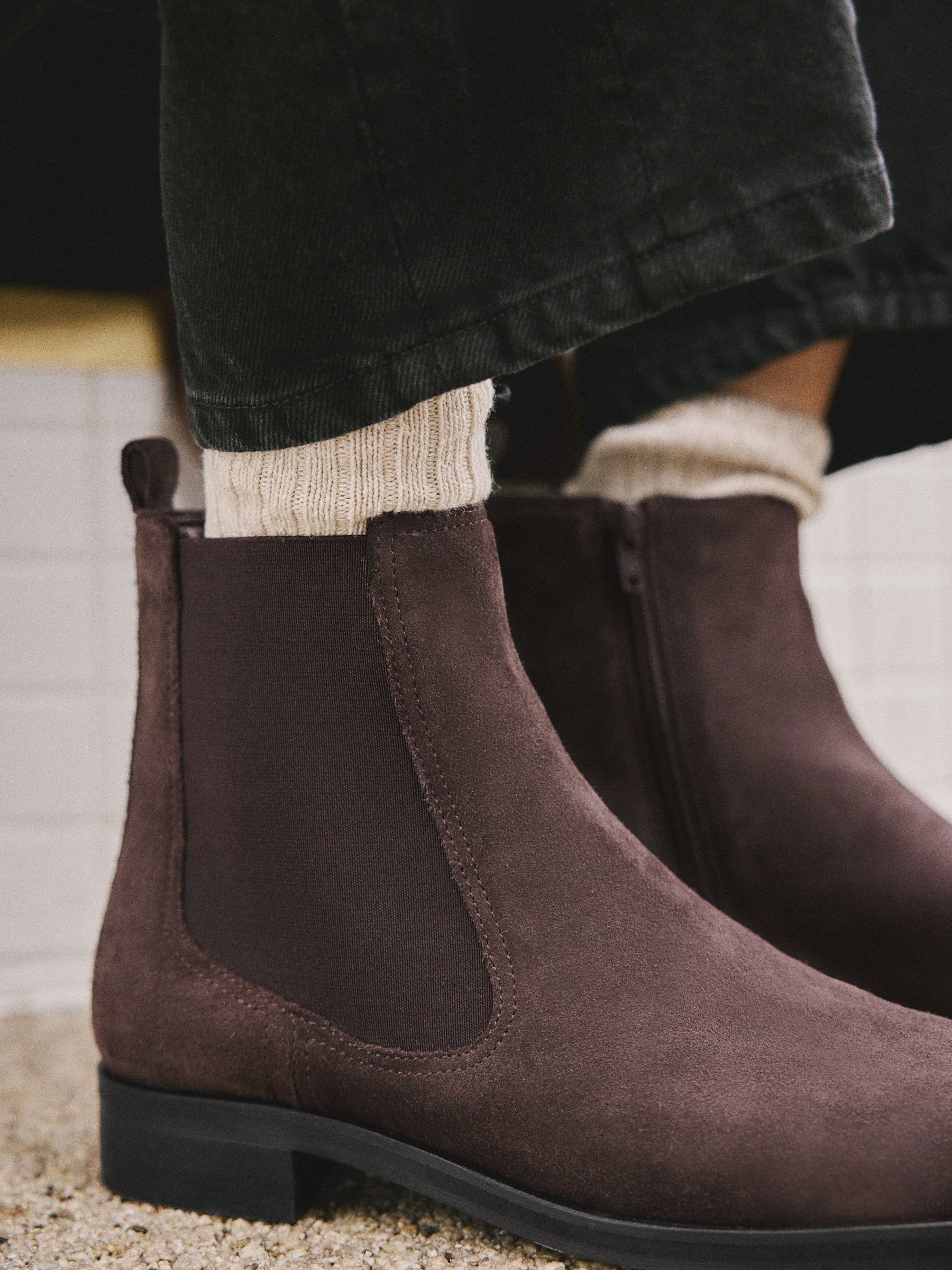 Chocoladebruin suède - Forever Comfort® Chelsea-enkellaarzen