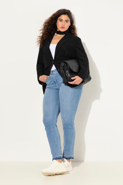Jeans Sammy, schmales Bein, Stretch, Fransensaum