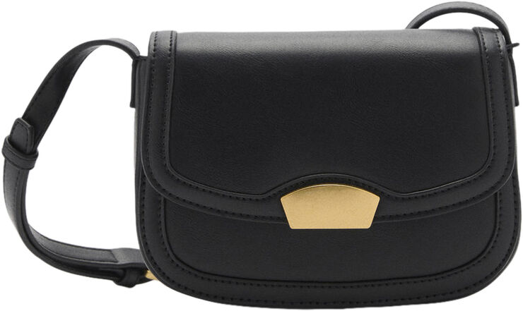 MANGO Crossbody bag with flap Black