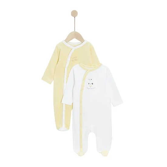 Mes Essentiels Lot 2 Pyjamas   Blanc Pure        de               P'tit bisou