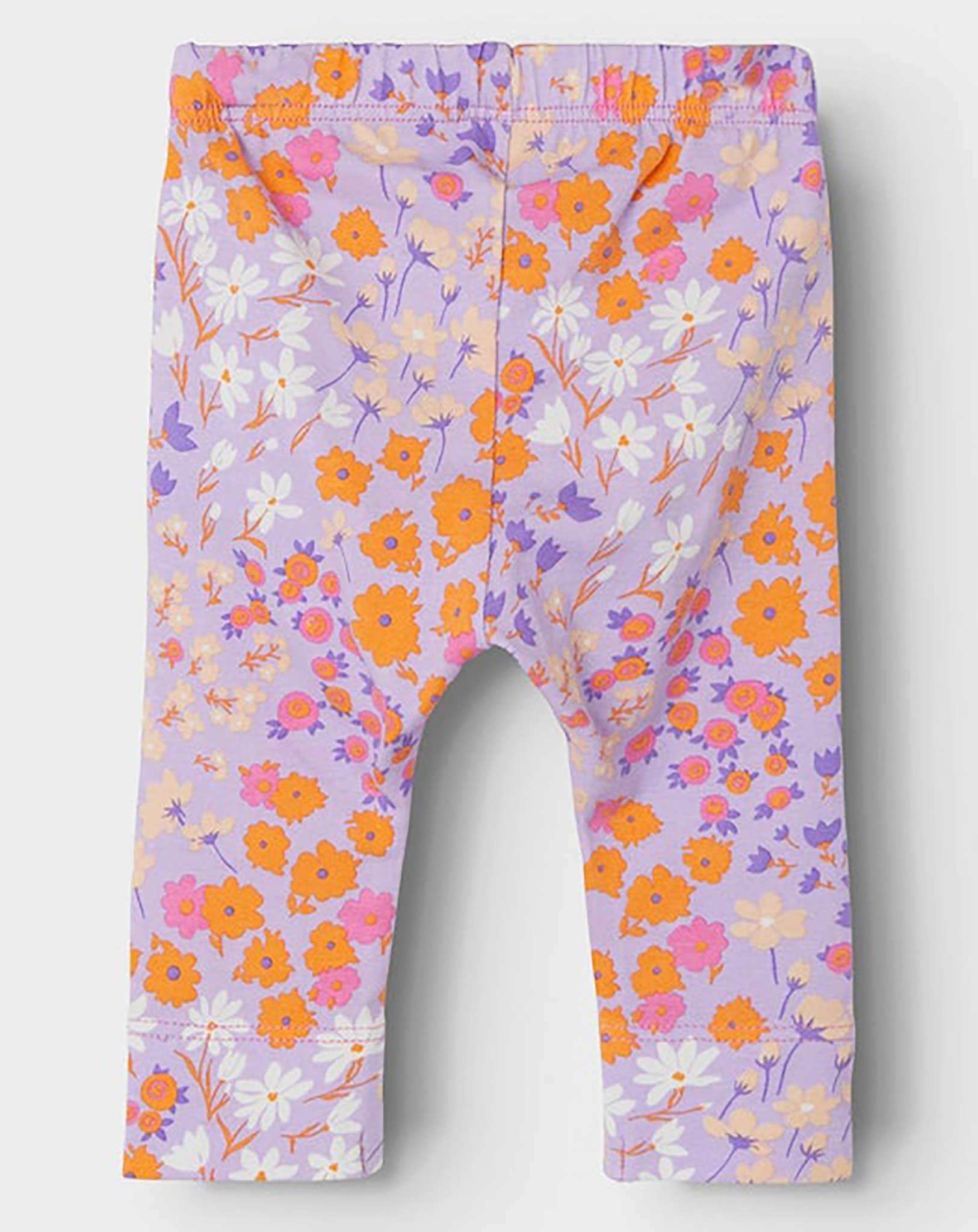 Leggings NBFTUNNA FLOWERS in lilac breeze