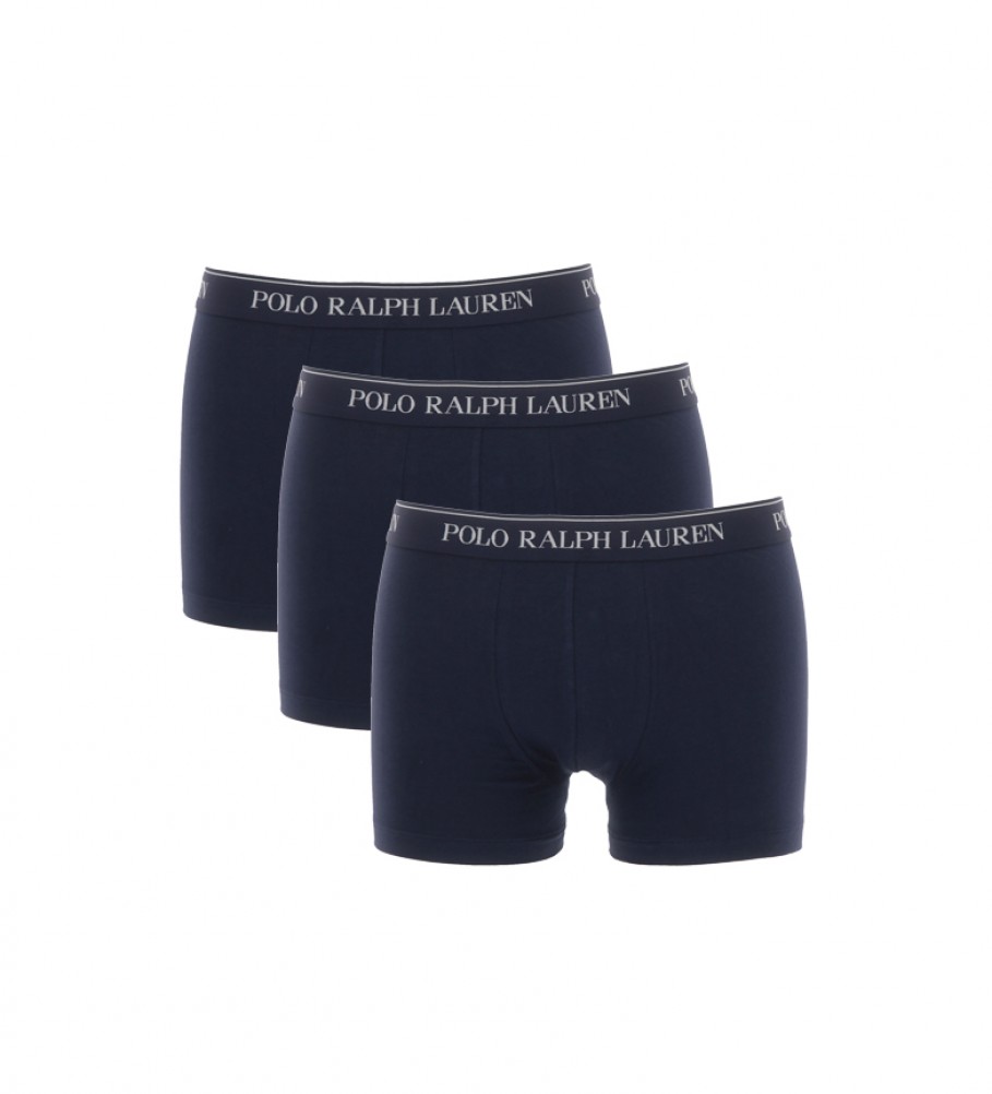 Conjunto de 3 cuecas boxer Ralph Lauren 714835885004 azul marinho