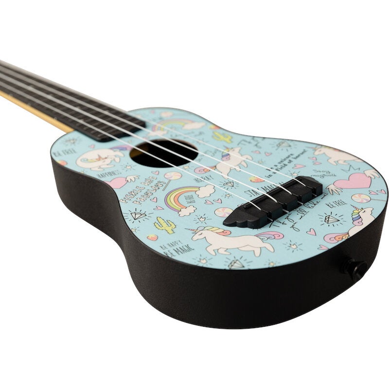 Flight Travel Series TUS40 Unicorn sopraan ukelele met gigbag