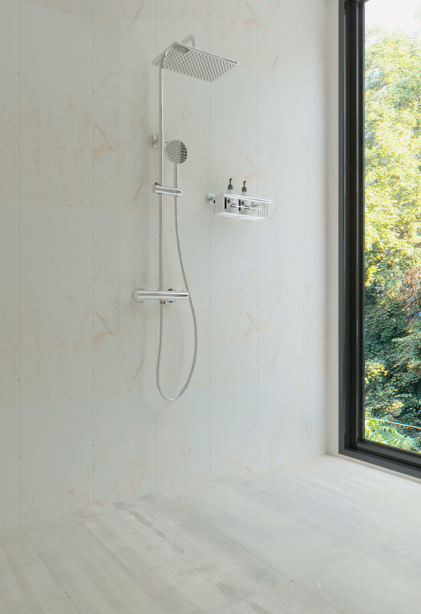 Saniclear Vision opbouw regendouche met 20x30cm hoofddouche chroom