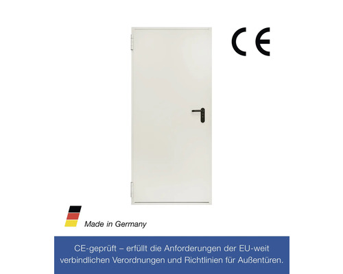 Hörmann brandwerende deur FH deurelement T30-H8-5 verzinkt (RAL 9002 grijswit) 875x2000 mm links/rechts incl. krukgarnituur