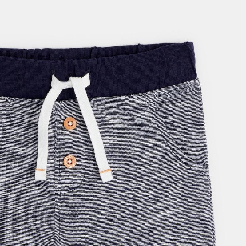 Débardeur palmiers et short coton flammé bleu bébé garçon Bleu