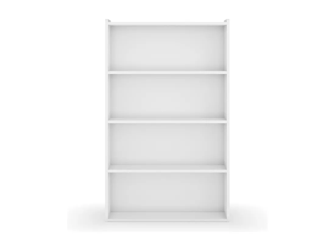 Bibliothèque étagère bois massif blanc SIDNEY