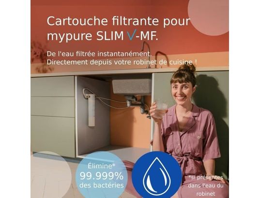 BRITA - Filtre à eau robinet Mypure slim v-mf – 12 mois/8000 l – 1052983