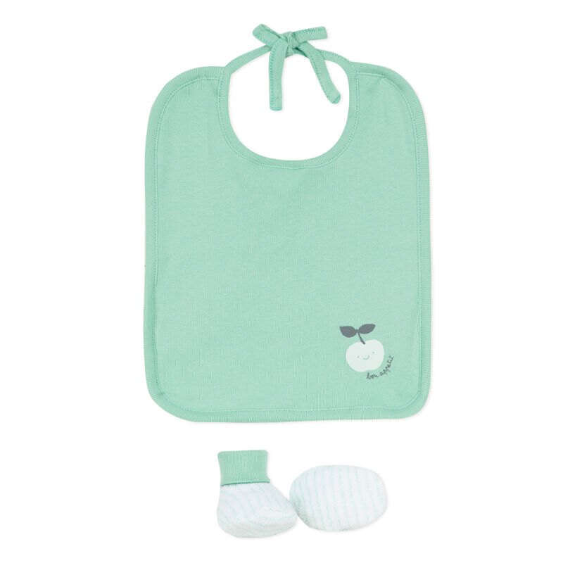 Accessoires en coton vert pomme naissance Absorba Aucune nuance