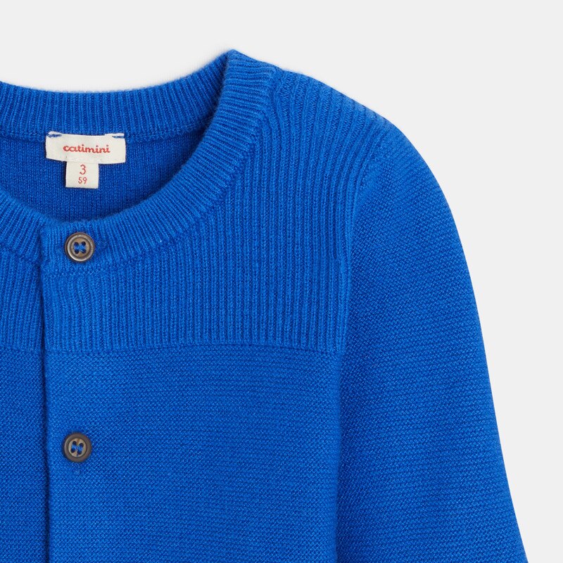 Cardigan bébé en tricot bleu Catimini Bleu