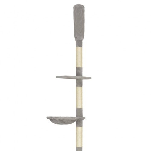 Arranhador para gatos com hastes de sisal, cinza