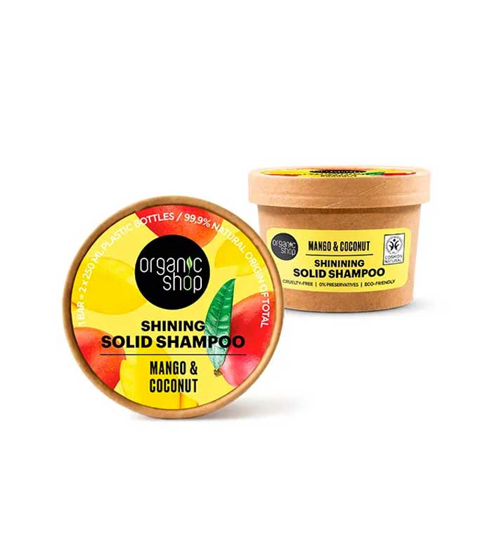 Organic Shop - Shampoo efeito brilho sólido - Manga e coco