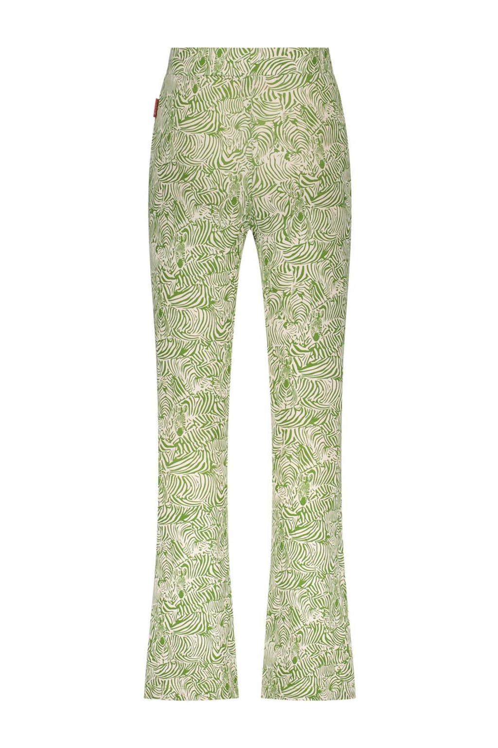 TYGO & vito regular fit broek Poppy met all over print olijfgroen