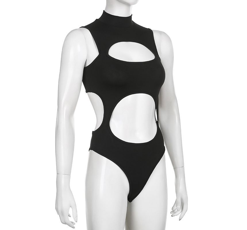 Genrovia - Mouwloos bodysuit met nephals en uitsparing