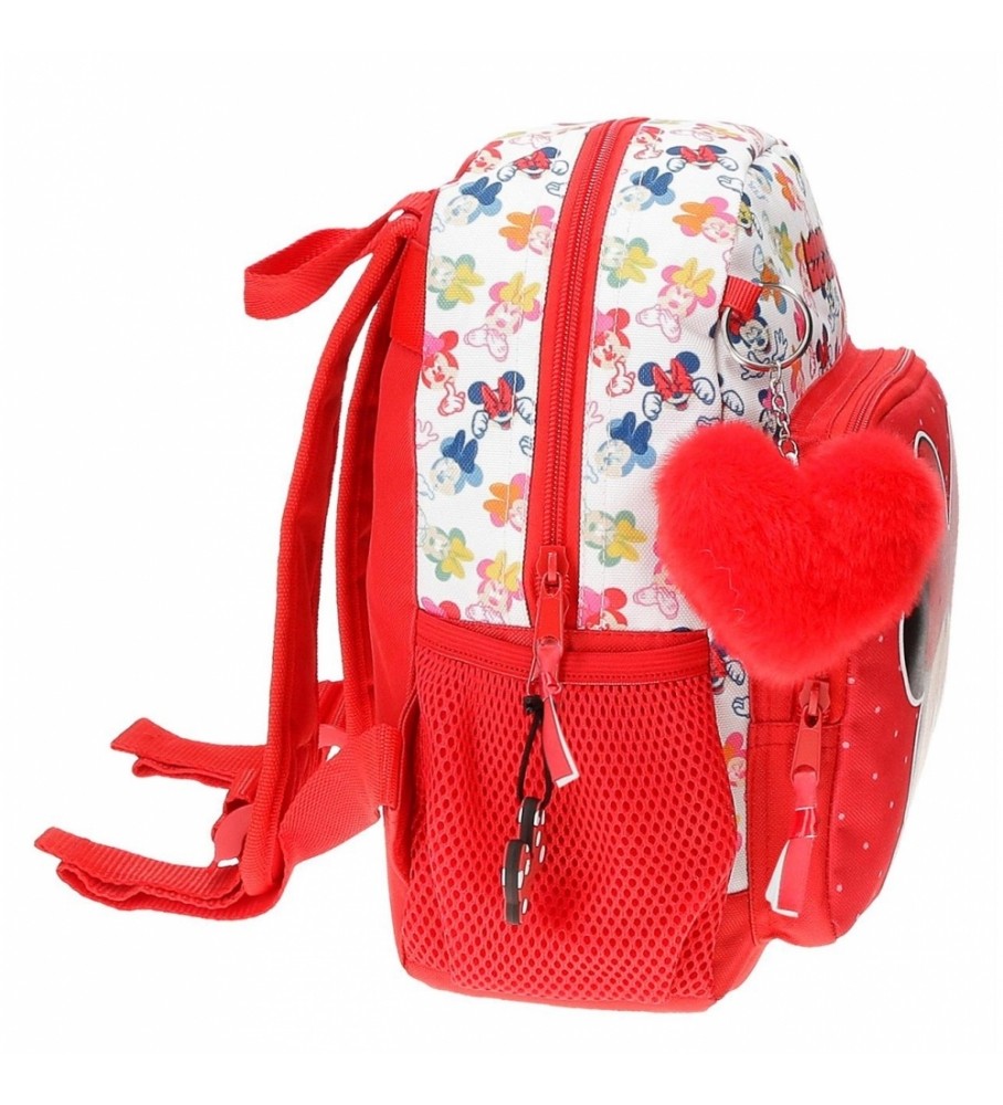 Mochila pré-escolar Joumma Bags Minnie Diva - Vermelha - 23x28x10cm -