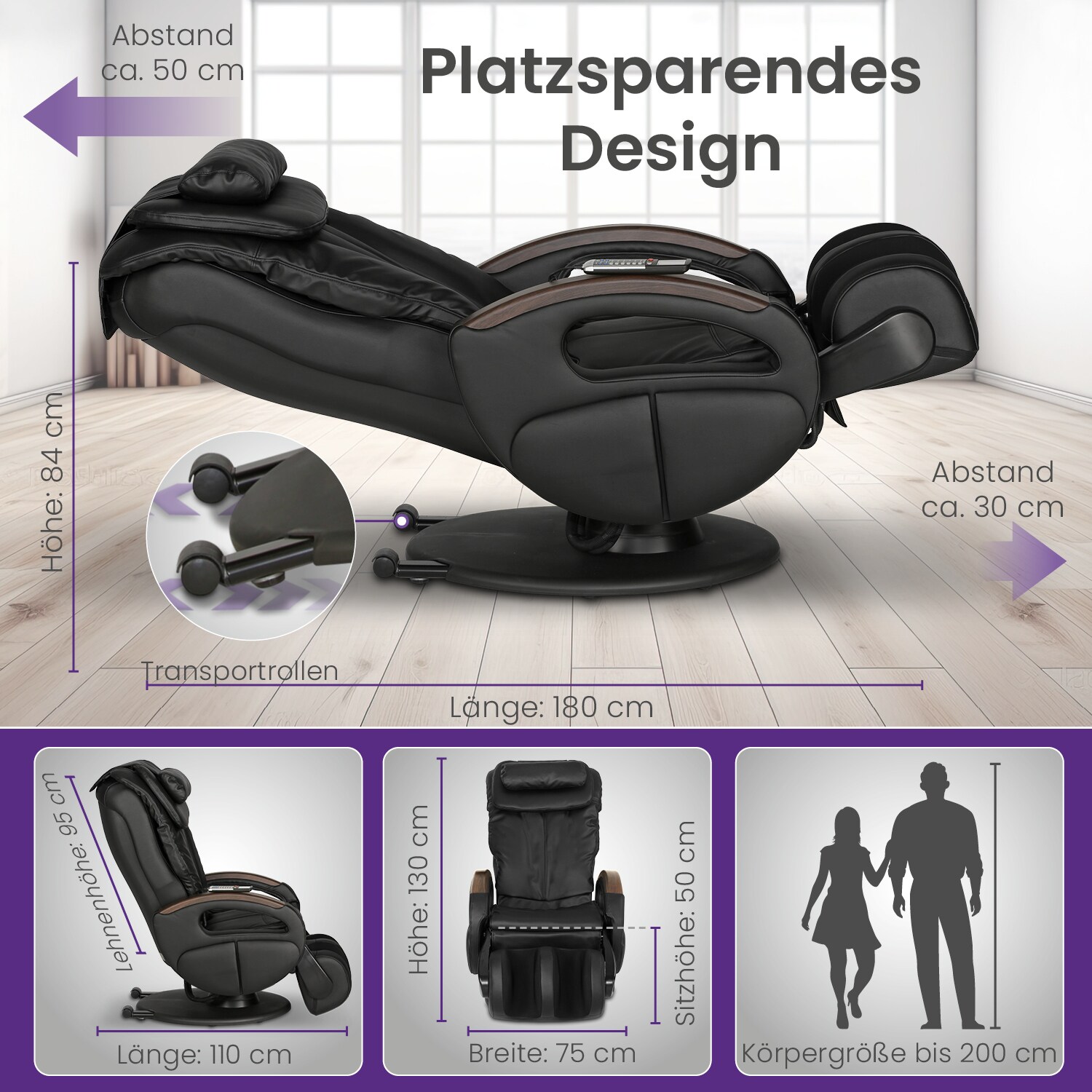 aktivshop Massagesessel Komfort Deluxe mit Aufstehhilfe