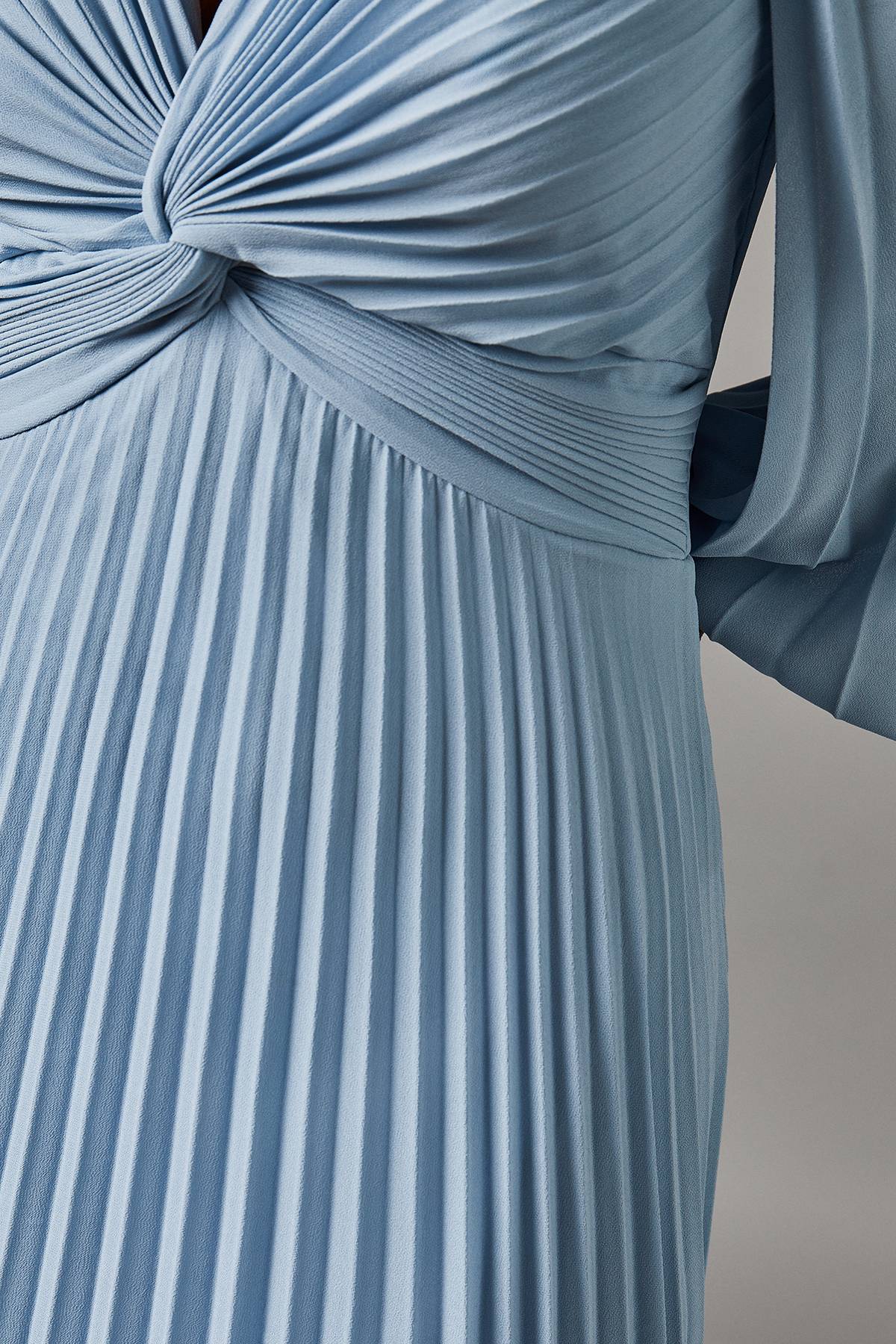 Coast Robe Longue en Mousseline Plissée