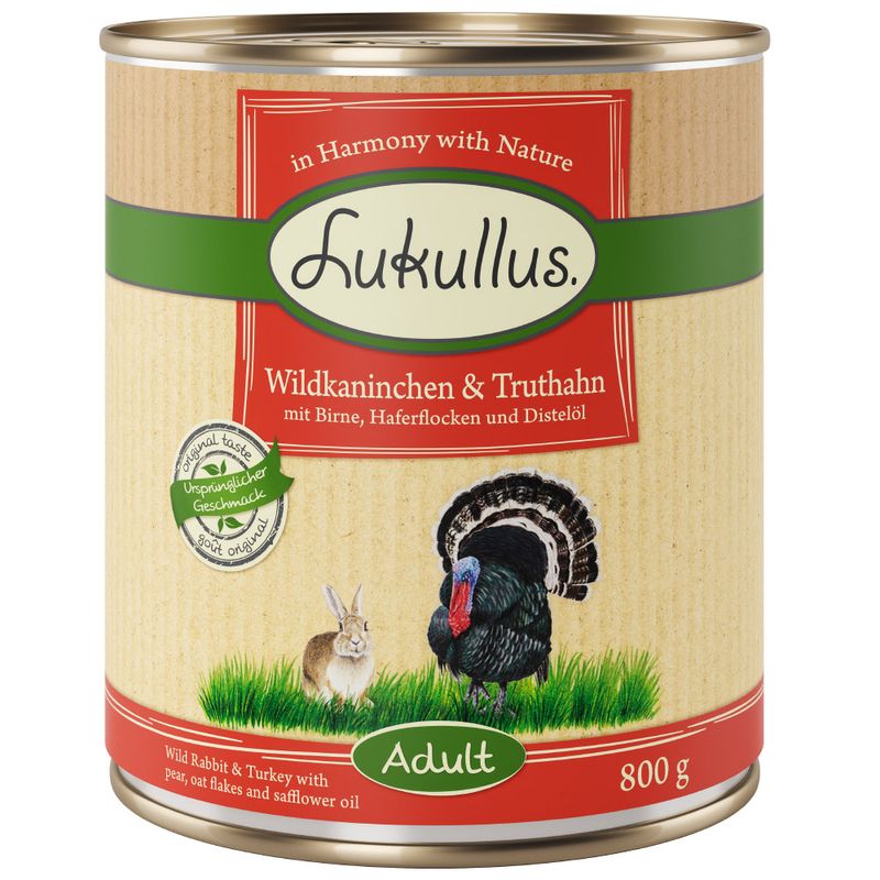 Lot 4 ou 5 saveurs Lukullus Adulte 24 x 800 g