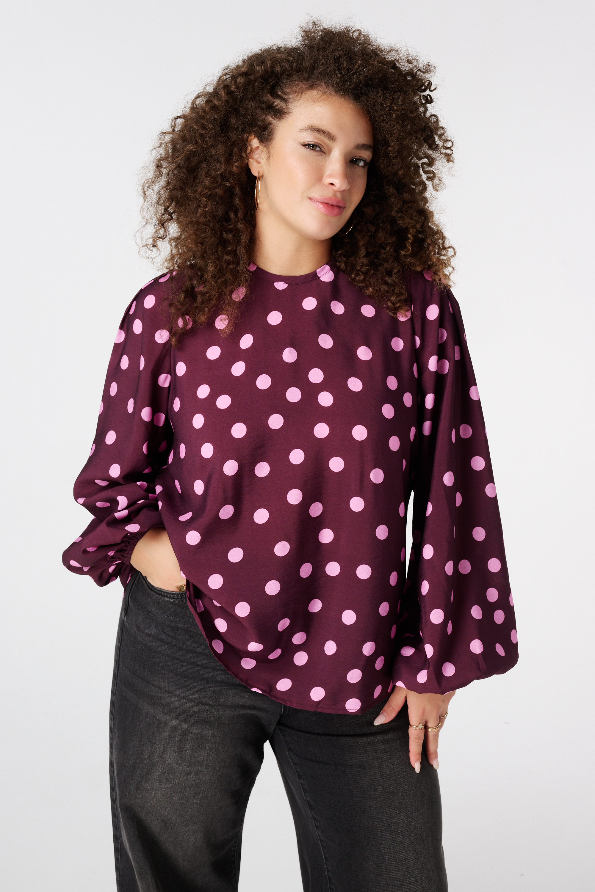 Polka dot blouse Multi Red