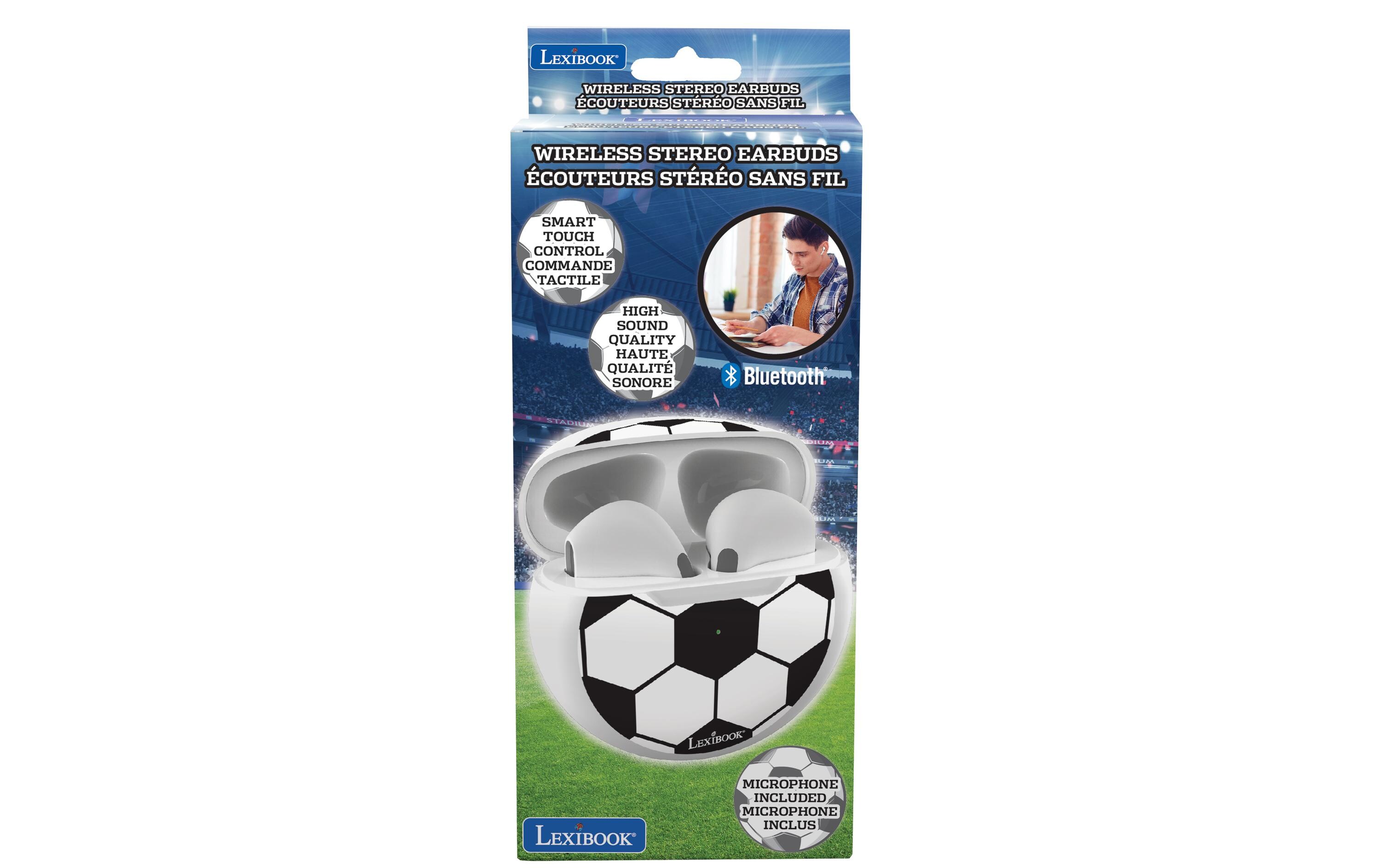 Fussball Wireless Bluetooth-Kopfhörer WeissKopfhörer mit Ladebox