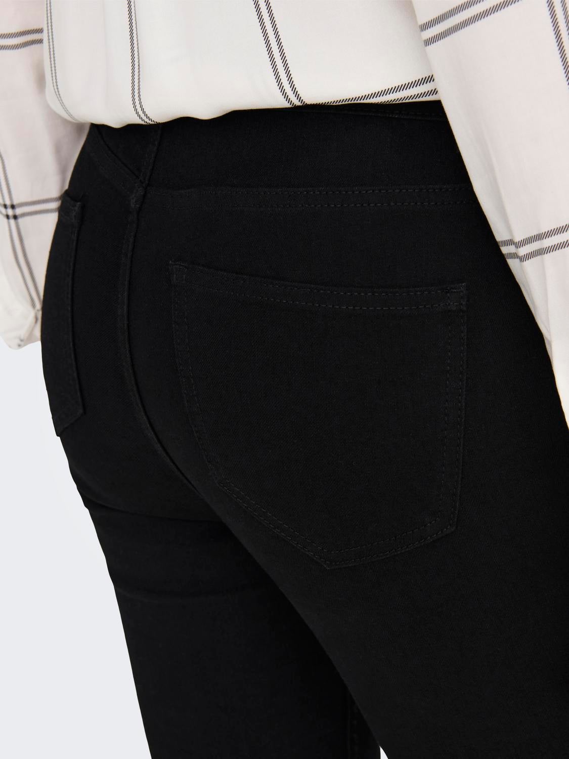 JDYMOON Hohe Taille Skinny Fit Jeans Black Denim