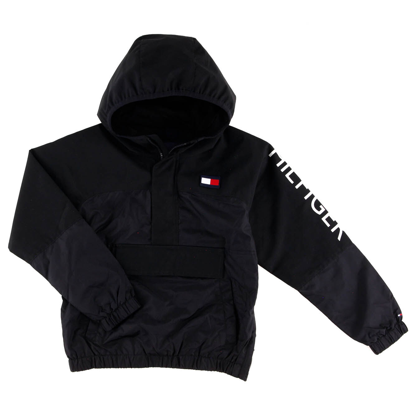 Tommy Hilfiger Blouson enfilable en 100% Matière recyclée à logo manche noir