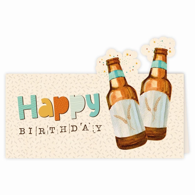 Glückwunschkarte - Happy Birthday - mit Umschlag