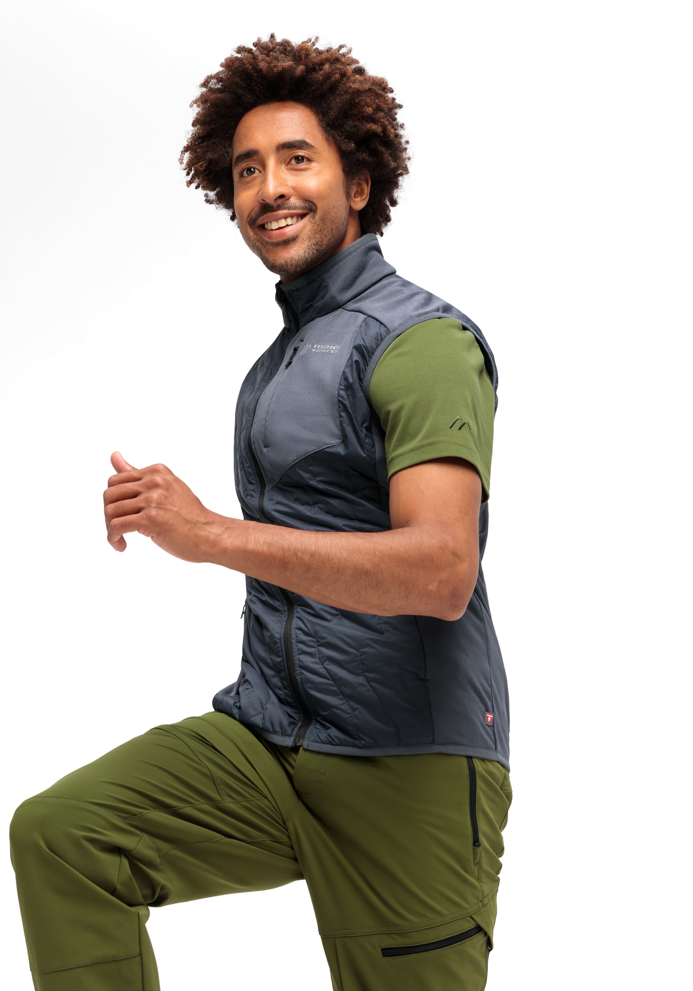Maier Sports Funktionsweste »Serpe Vest M« Herren Weste, atmungsaktive Outdoorweste, 3 Taschen mit Reissverschluss