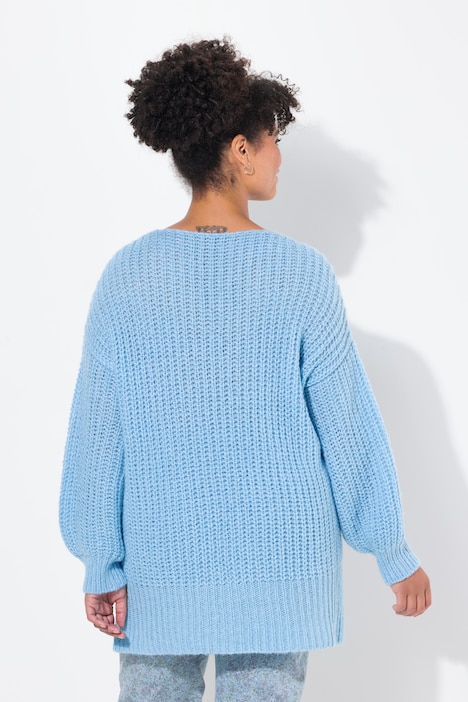 Pullover, oversized, V-Ausschnitt