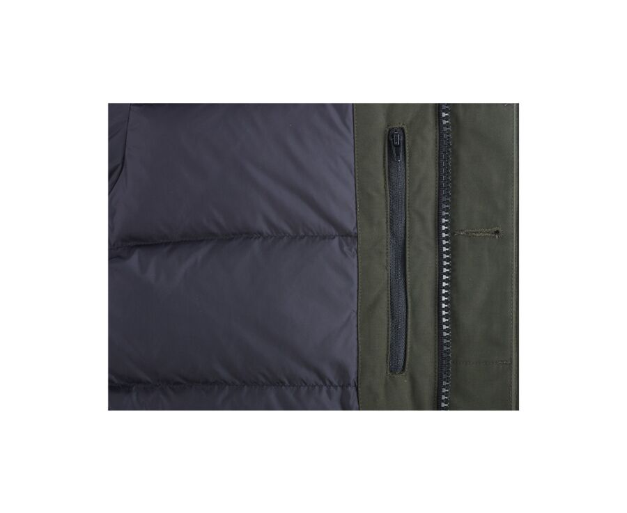Parka hiver homme doublée plumes Vert Foncé - SOREN III