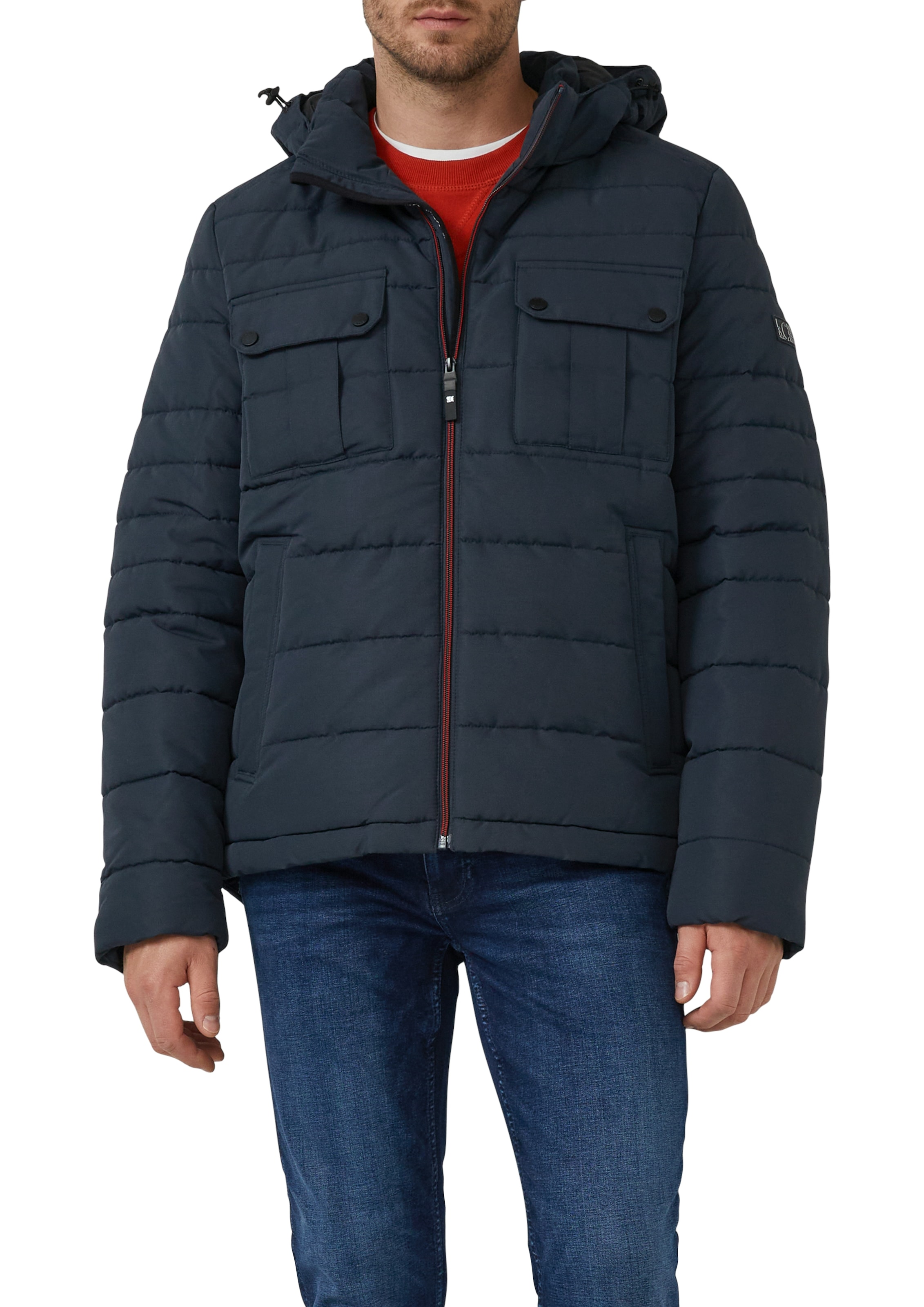 s.Oliver Steppjacke mit Kapuze mit Kapuze und Kordelzug