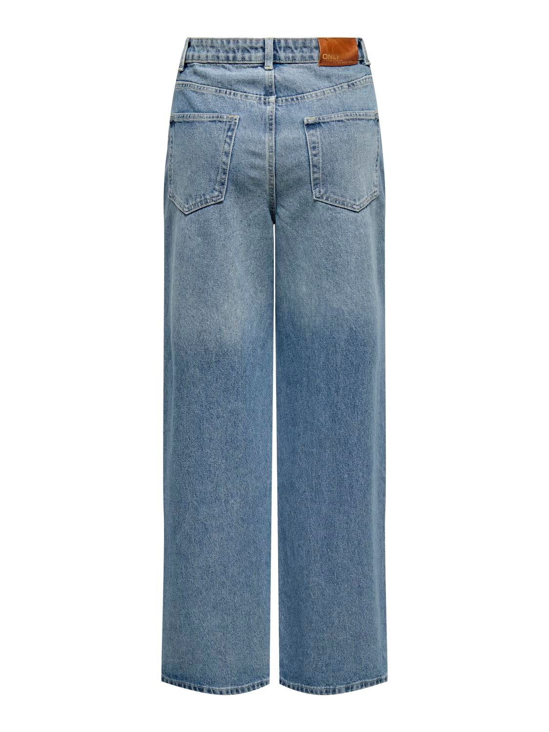 ONLHOPE Hohe Taille Weiter Beinschnitt Jeans Light Blue Denim